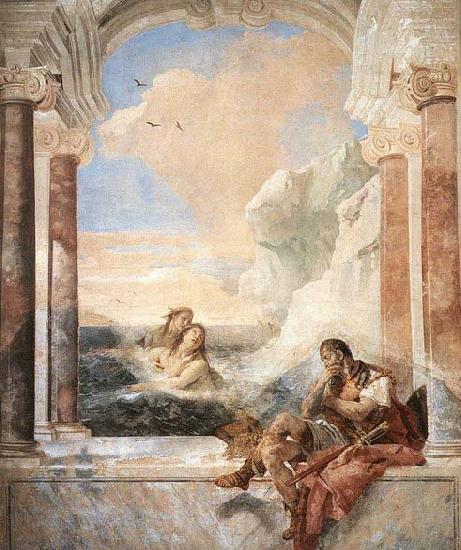 TIEPOLO, Giovanni Domenico Thetis Consoling Achilles Norge oil painting art